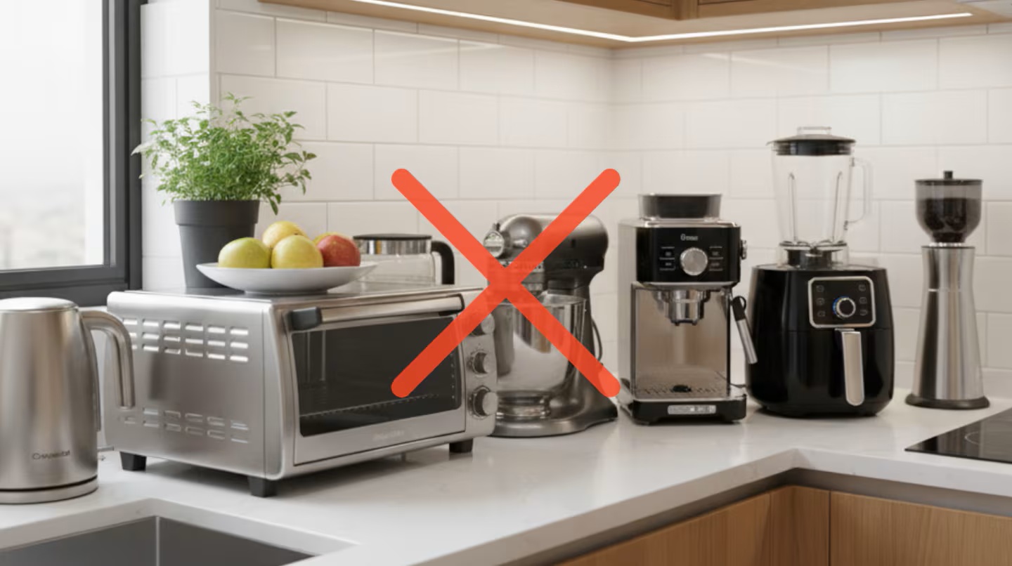 Sbohem, domácí spotřebiče na kuchyňské lince: nový trend, který optimalizuje prostor v kuchyni.