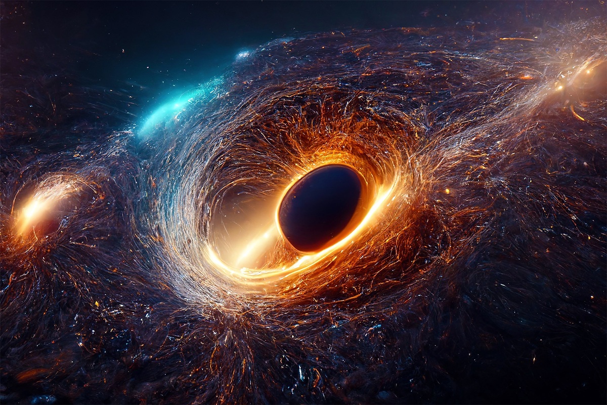Astronomové získali první snímek dvou černých děr, které se společně otáčejí.