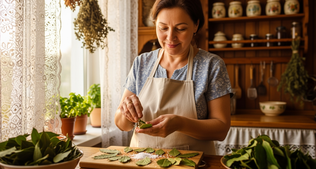 Bobkový list a sůl: zlatá kombinace, předávaná z generace na generaci, pro váš domov