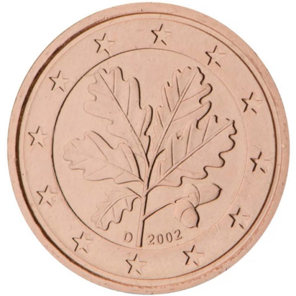 Pokud máte v kapse tuto 1centovou minci, můžete v ní mít 45 000 eur: je německá a byla vydána v roce 2002.
