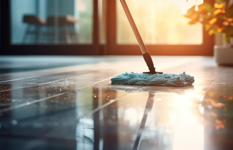 Nalijte trochu prostředku do kbelíku s vodou. Vaše podlahy budou čisté a bez šmouh.