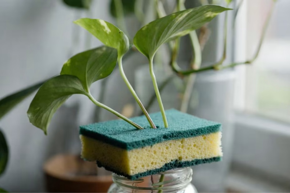 Jak vypěstovat potos pomocí kuchyňské houbičky: jednoduchý trik, který zkrášlí váš domov.