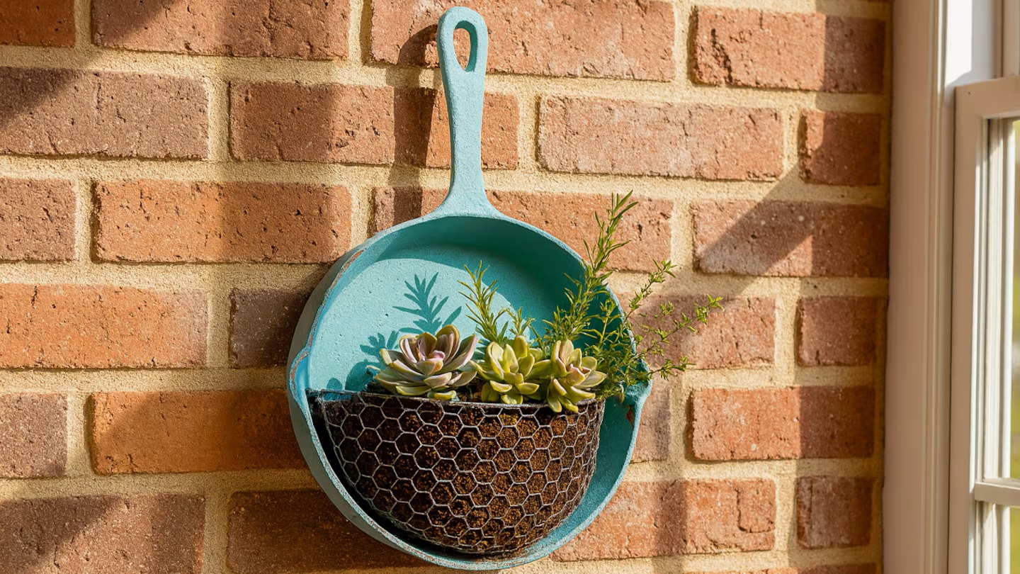 Pokud máte staré hrnce, nevyhazujte je: jak je proměnit v květináče