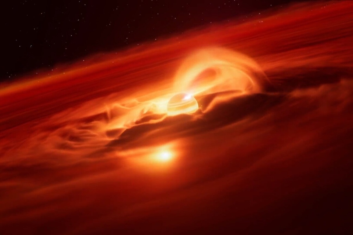 Hvězdný hlad: James Webb pozoruje, jak objekt velikosti Jupitera pohlcuje 6,6 miliardy částic hmoty za sekundu.