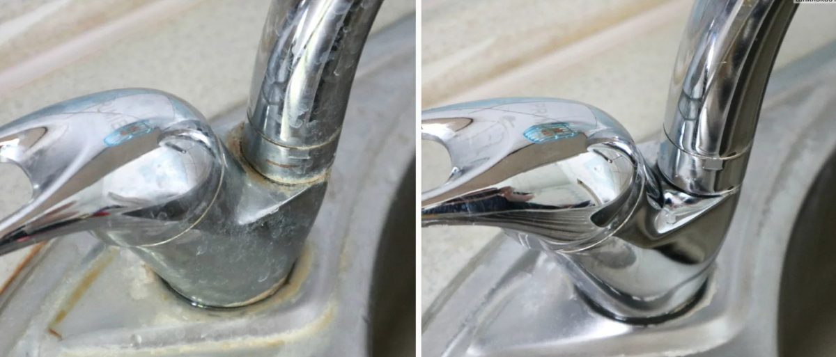 Metoda, kterou používají instalatéři k odstranění vodního kamene z kohoutků, po kterém vypadají jako nové.