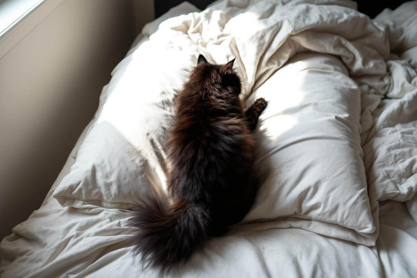 Když kočka přelézá přes zásobník s náplní, aby se usadila na polštáři: je třeba si na to zvyknout?