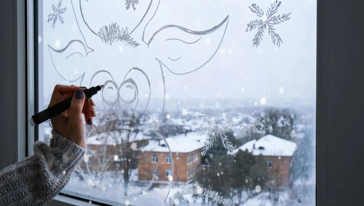 Jak si doma vyrobit směs na malování oken v vánočním stylu