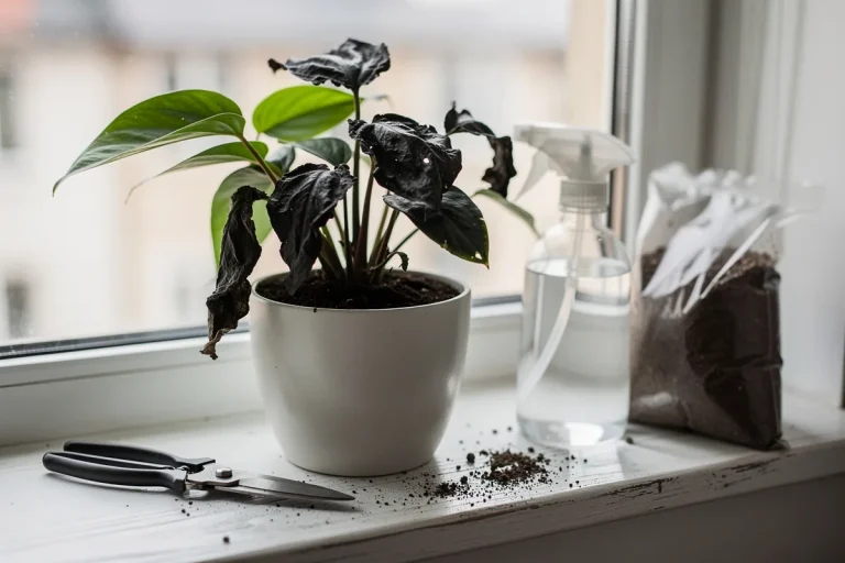 Co se děje s mým potosem? Proč má rostlina černé listy