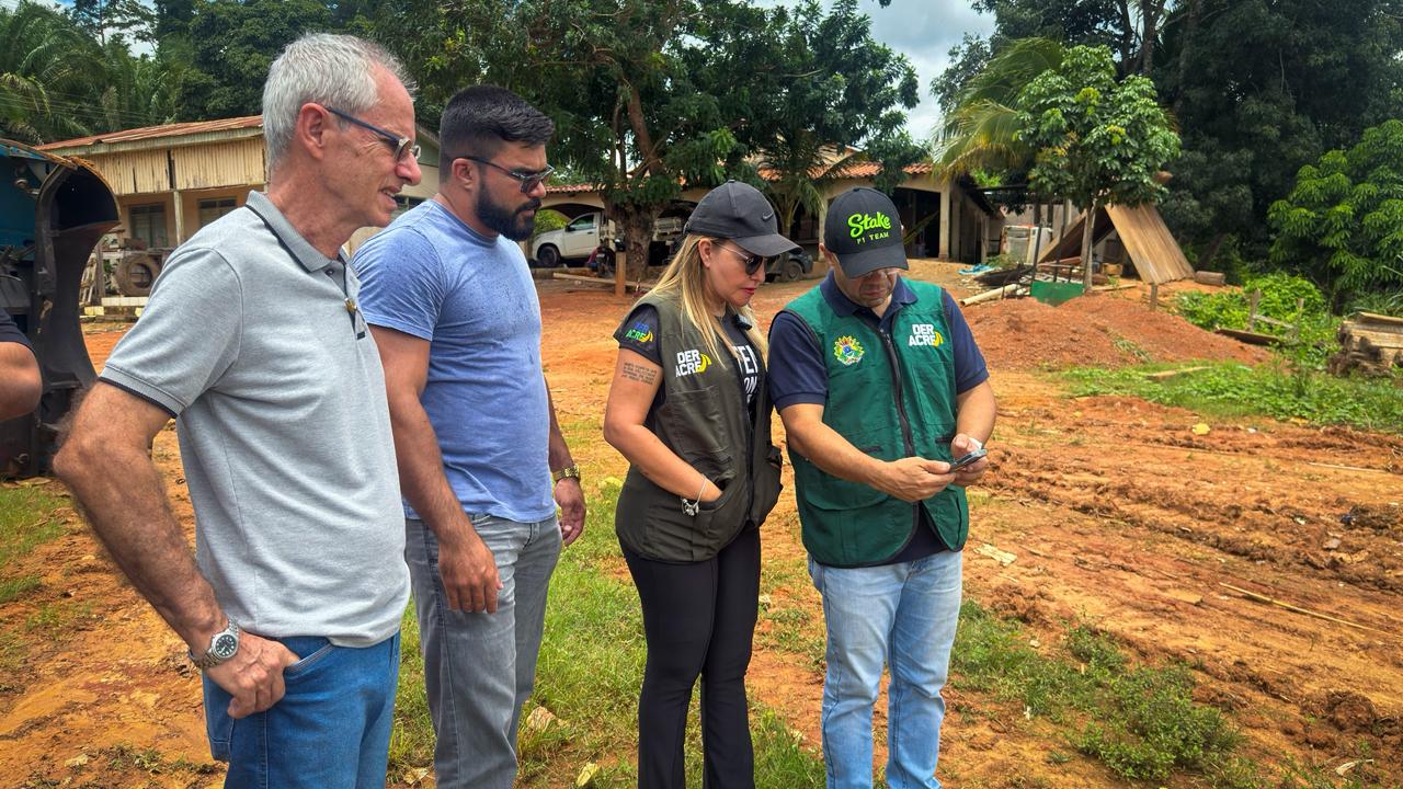 Deracre realizou visita para definir local de construção da ponte entre Brasileia e Epitaciolândia