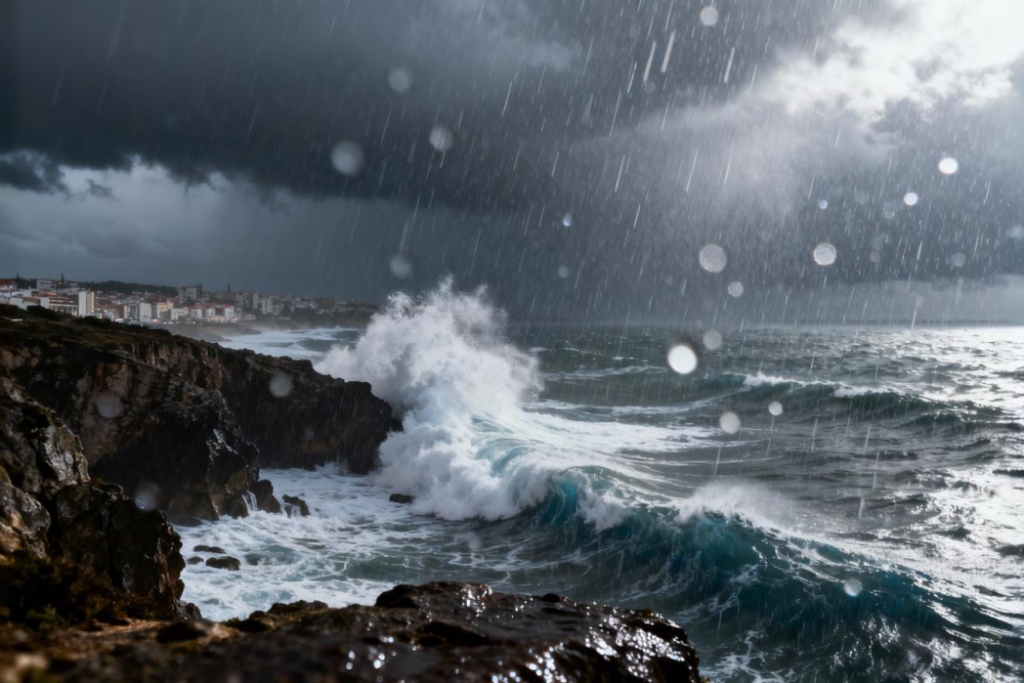 Tempestade junto à costa. Crédito: Freepik