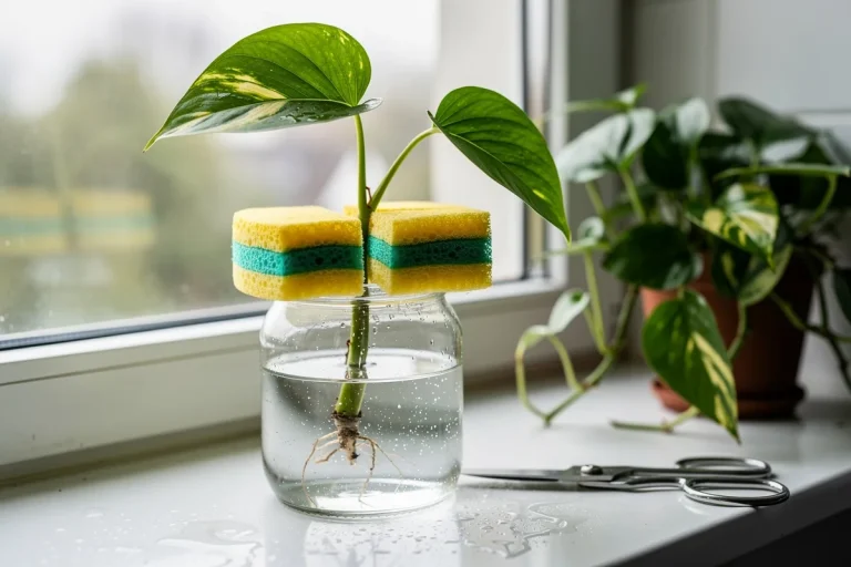 Jak naklíčit potos a vytvořit nové výhony pomocí kuchyňské houbičky