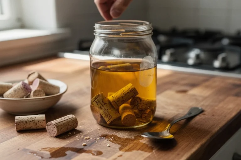 Nevyhazujte korkové zátky od vína: dejte je do použitého fritovacího oleje a využijte je jako podpalovač