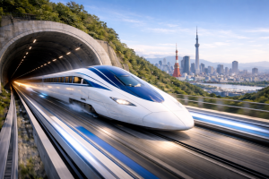 Comboio de alta velocidade. Crédito: Foto AI