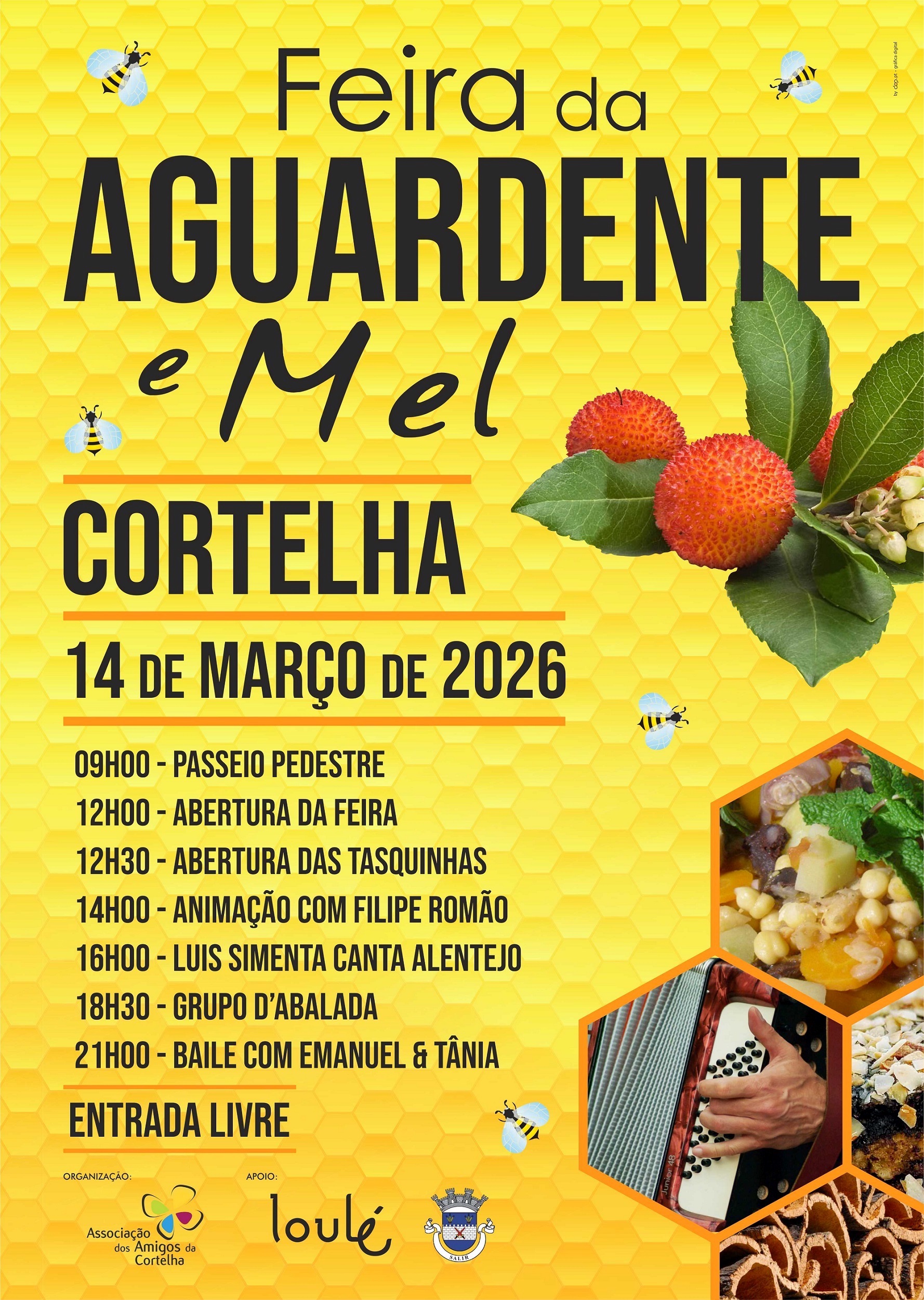 Cortelha hostí Aguardente and Honey Fair ve vnitrozemí obce Loulé