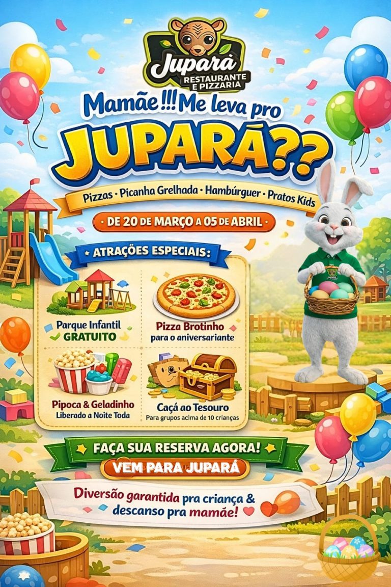 Parque Jupará oferece programação gratuita para crianças até 5 de abril