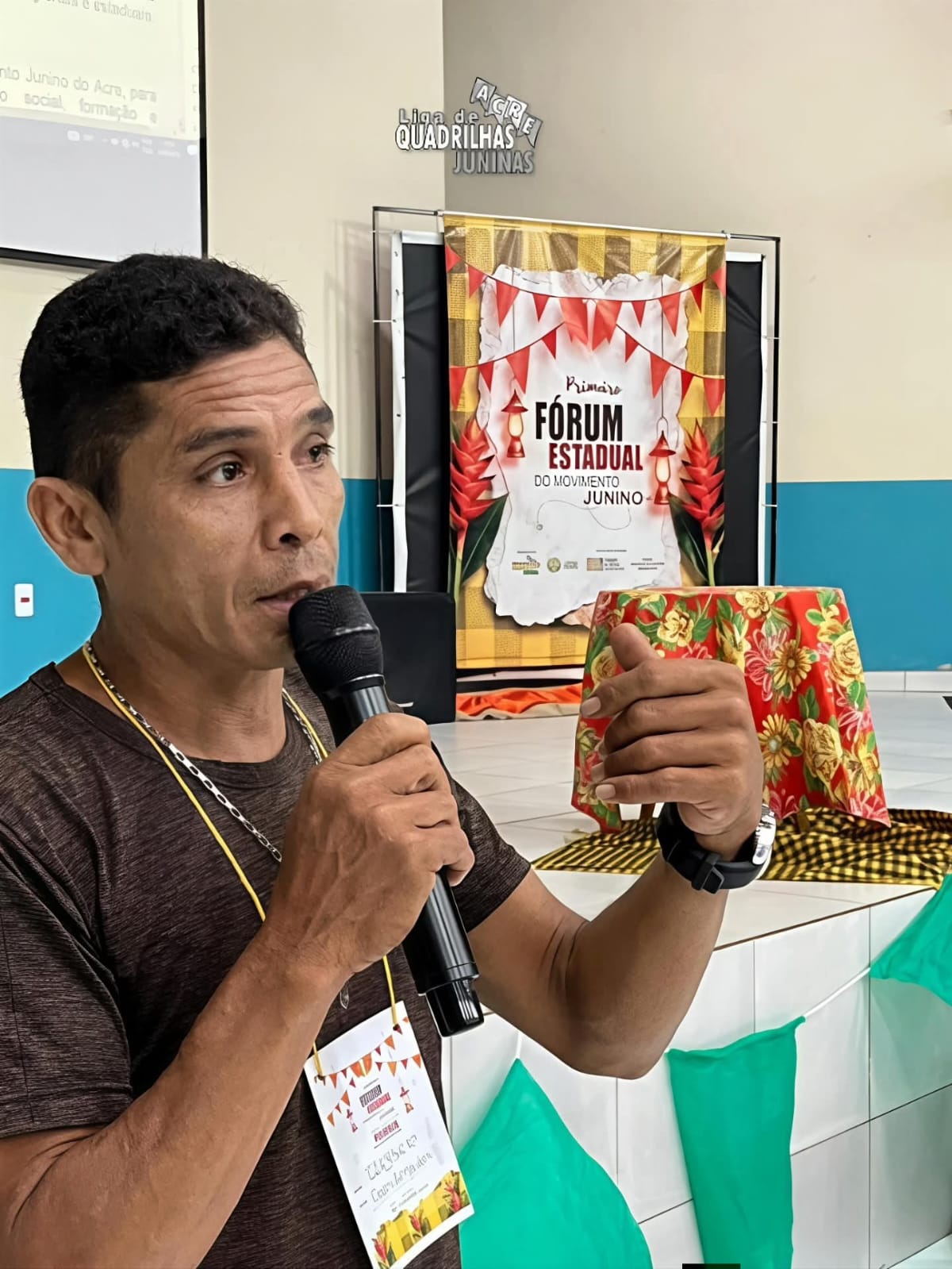 Cleyber Roberto, první tajemník Liga de Quadrilhas Juninas do Acre (Liquajac)