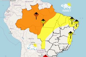 Inmet předpovídá intenzivní deště a vítr o rychlosti až 100 km/h, který zasáhne celý Acre