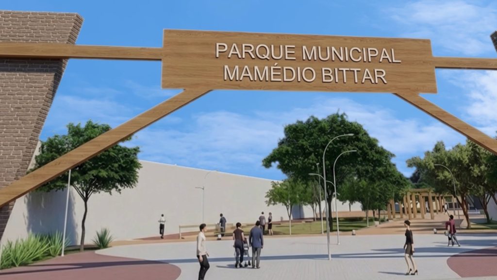 Projeto inicial mostra como seria a entrada do parque