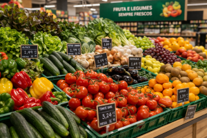 Bancada de fruta. Crédito: Foto AI