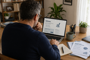 Homem a informar-se sobre a reforma. Crédito: Foto AI