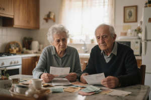 Idosos a analisar papéis. Crédito: Freepik