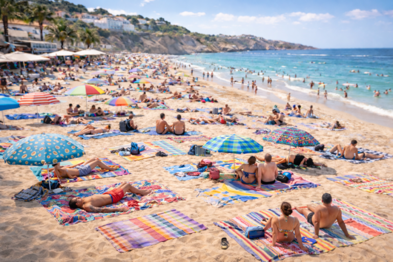 Praia no verão. Crédito: Foto AI