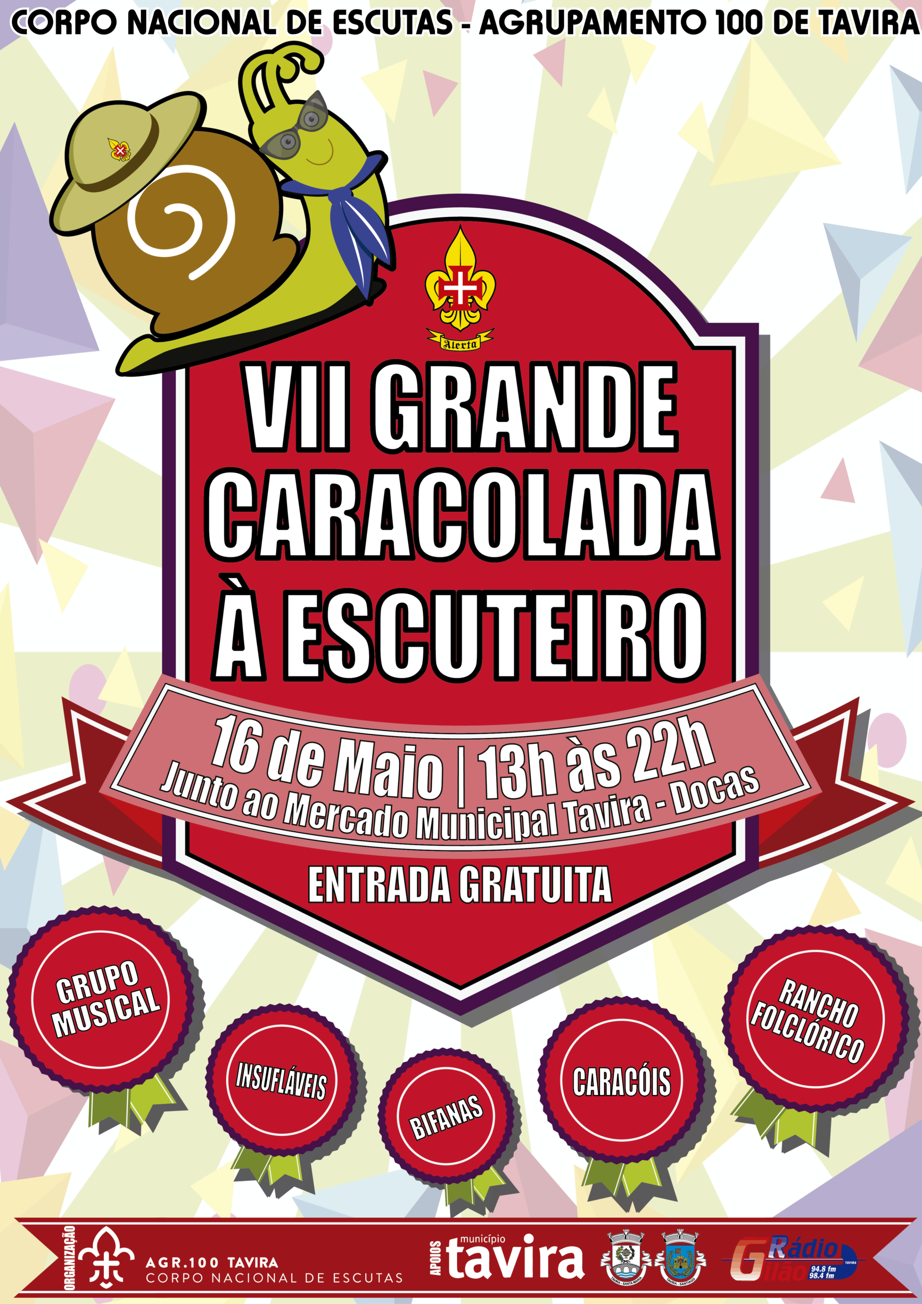 Grande Caracolada à Escuteiro se vrací do Taviry s hudbou, gastronomií a spoustou zábavy