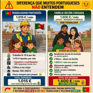 Dostávají rodiny přistěhovalců, kteří nedávno přišli do Portugalska, více peněz, aniž by pracovali, než zaměstnaný Portugalec? Pension objasňuje