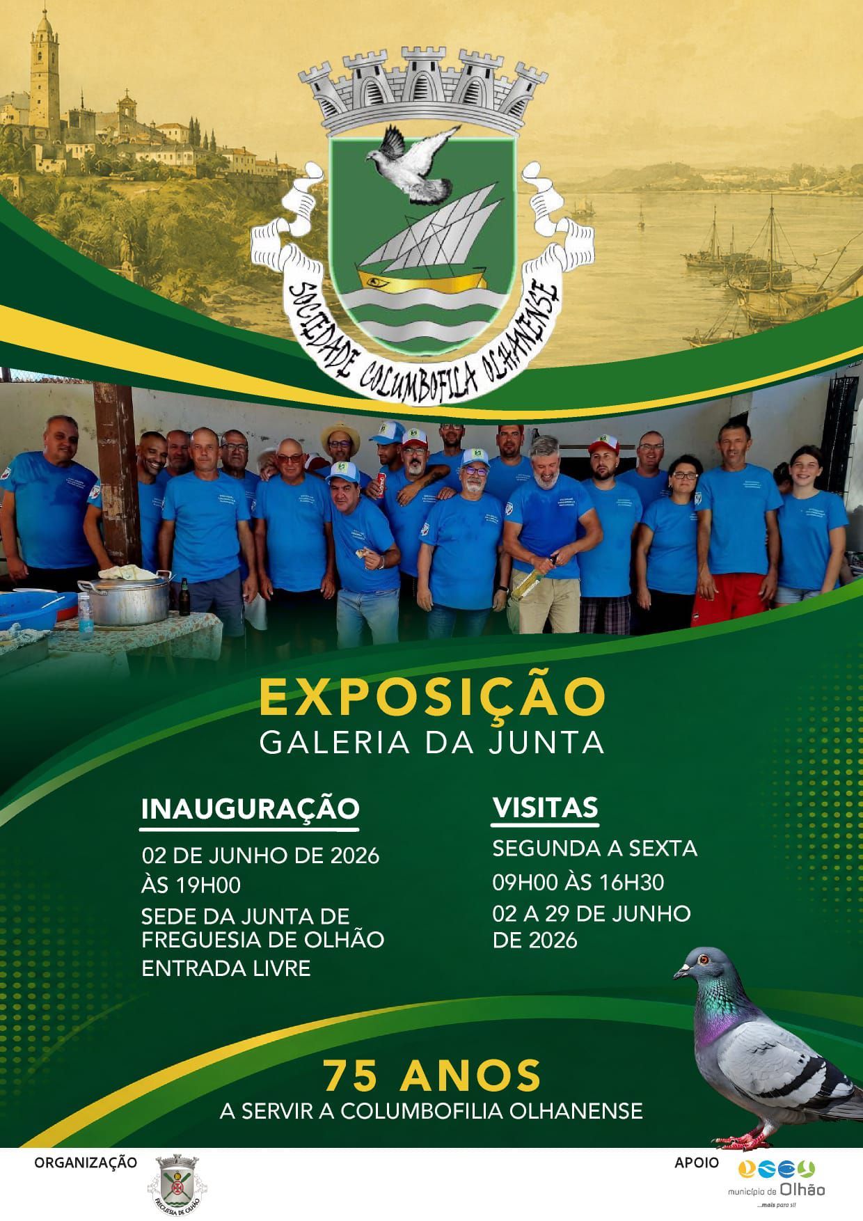 Olhão připomíná 75. výročí Pigeon Racing Society výstavou a poctami