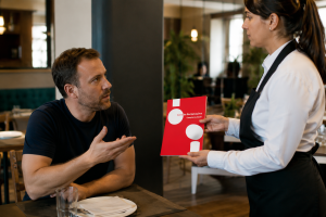 Cliente pede Livro de Reclamações no restaurante. Crédito: Foto AI