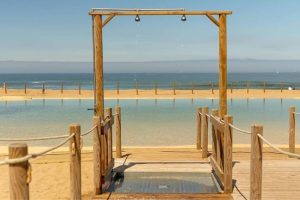 Piscina aquecida da Praia de Carnide Norte.
